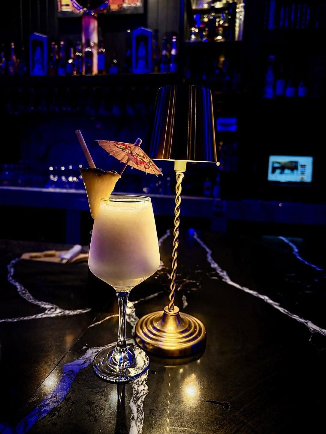 Tropical cocktail with umbrella